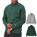 【今だけ最大36 OFFセール】カートハートWIP カートハート ダブリューアイピー carhartt WIP スウェットシャツ ハーフジップ HALF ZIP CHASE NECK ZIP SWEATSHIRT I027038【メンズ レディース 男女兼用 グレー グリーン】【ストリート ワーク スケーター 90年代】