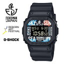 【お取り寄せ商品】カシオ CASIO G-SHOCK ジーショック 腕時計 DW-5600 RF24-1JR【メンズ レディース 男女兼用モデル】【デジタル コラボ コラボレーションモデル FISHERMAN JAPAN Reborn-Art Festival 古平正義 黒 ブラック 限定 リミテッド 5600シリーズ】