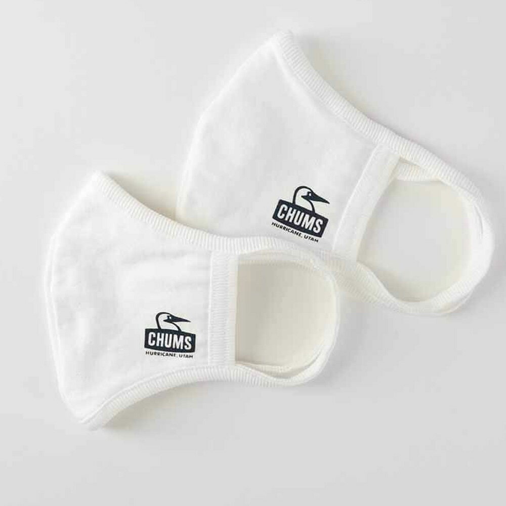 チャムス CHUMS マスク ベーシックマスク 2枚セット 2枚組 2PC ロゴ ロゴ入り 繰り返し使える 洗える 布マスク レディース メンズ キッズ アウトドア キャンプ お家キャンプ エチケット 黒 ブラック 白 ホワイト グレー Basic Mask CH09-1226