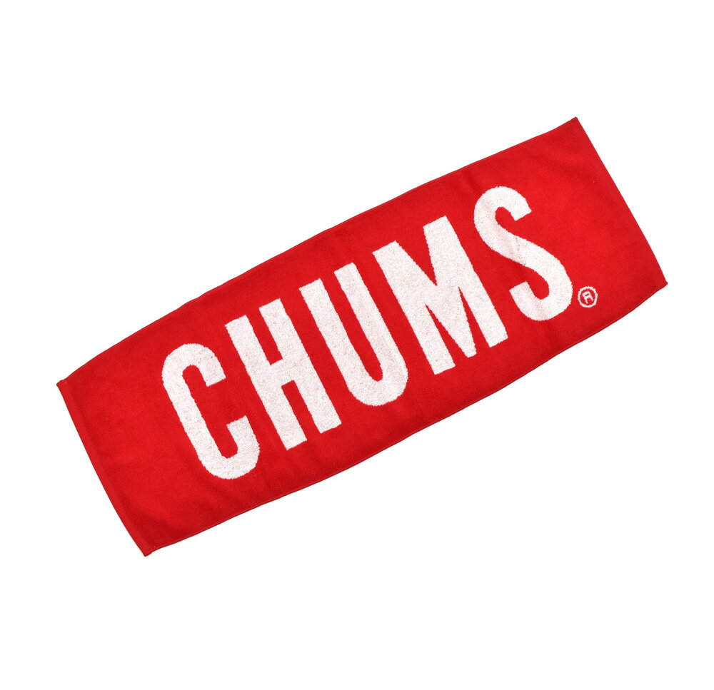 チャムス CHUMS ロゴ タオル フェイスタオル ハンドタオル アクセサリー メンズ レディース キッズ ブランド 赤 レッド アウトドア キャンプ フェス 大きい 大判 今治 日本製 MADE IN JAPAN プレゼント LOGO TOWEL II CH62-0181