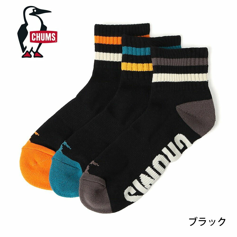 チャムス CHUMS ソックス 靴下 3P クルーソックス 3P Crew Socks CH06-1128 CH06-1...