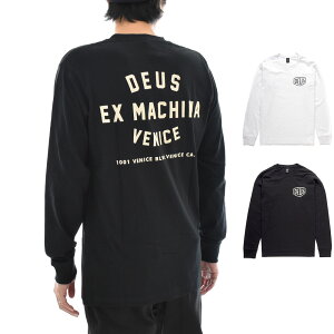 デウス エクス マキナ Deus ex Machina Tシャツ ベニス ロングスリーブTシャツ 長袖Tシャツ ロンT メンズ レディース 男女兼用 アウトドア サーフィン バックプリント 白 黒 Venice L/S Tee DMA61831B