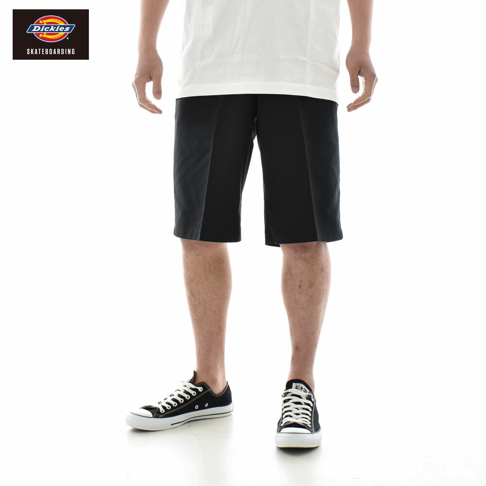 ディッキーズ スケートボーディング Dickies Skateboarding ショートパンツ ルーズフィットウエスト13ショーツ LOOSE FIT WAIST 13 SHORTS DK012982【メンズ レディース 男女兼用】【フレックス ストレッチ TCツイル 黒 ブラック ハーフパンツ 短パン】