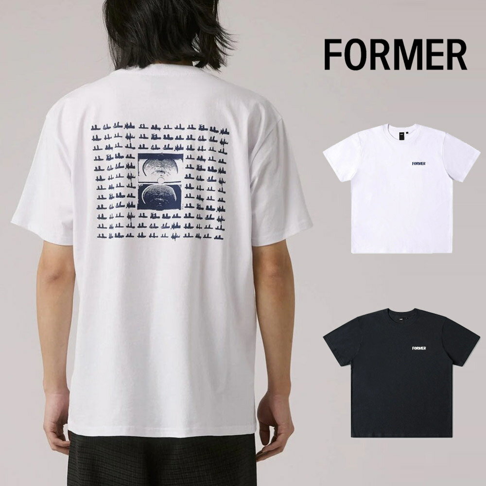 乐天商城 - 【今だけ10%OFFセール】フォーマー FORMER Tシャツ LABYRINTH T-SHIRT ラビリンス 半袖Tシャツ【メンズ 男性 M L】【半袖 180GSM ヘビーウェイト コットン100% リラックスフィット フロントプリント バックプリント サーフブランド 黒 ブラック】