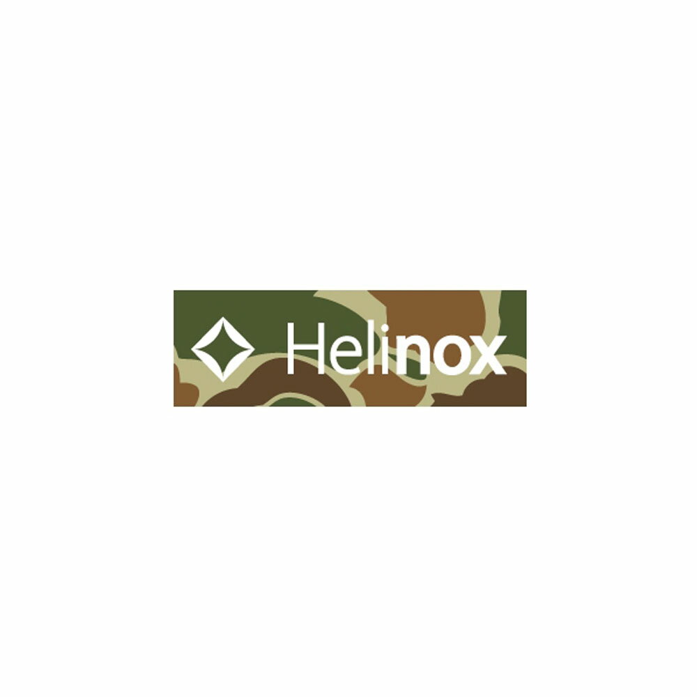 ヘリノックス HELINOX ステッカー ボックスステッカー Sサイズ S ボックスロゴ シール 小さい アウトドア キャンプ ソロキャンプ 白 ホワイト ダックカモ カモフラージュ柄 迷彩柄 19759024010003 19759024049003