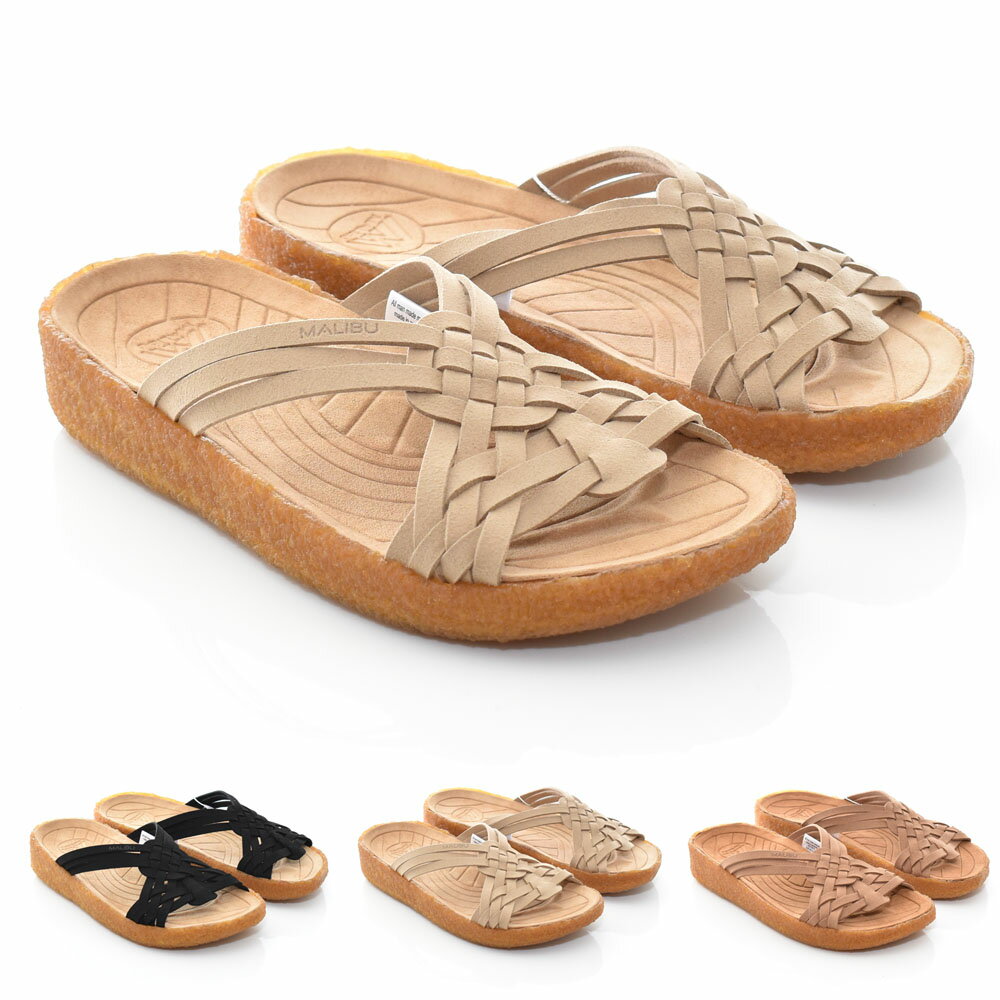 【今だけ50%OFFセール】マリブサンダルズ MALIBU SANDALS サンダル キャニオンスライド ビーサン ビーチサンダル 編み上げ ワラチ スライドサンダル ヴィーガンレザー レディース アウトドア CANYON SLIDE MS-05【サステナブル素材】