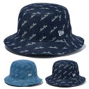 ニューエラ new era NEWERA ハット バケット01 デニム モノグラム BUCKET01 DENIM MONOGRAM 14109600 14109601【メンズ レディース ニューエラアウトドア 帽子 バケットハット バケハ サファリハット ロゴ デニムモノグラム 総柄 深め ニューエラー】