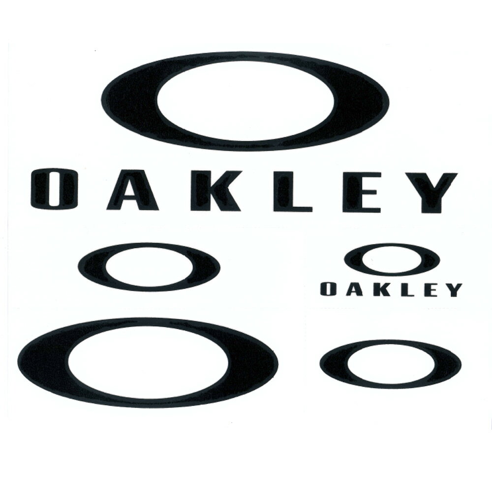 オークリー OAKLEY ステッカー カッティングステッカー ステッカーパック ラージ 5枚セット ファンデーションロゴ カッティングステッカー カッティングステッカー シール デカール アウトドア 車 バイク ステッカーチューン くり抜き ブラック 黒 AOO0002ET