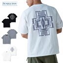 【今だけ20%OFFセール】ペンドルトン PENDLETON 半袖Tシャツ カルクロ×ソロテックス ジャージー バックプリント Tシャツ CALCULO×SOLOTEX Jersey TEE 5275-0010【メンズ レディース オーバーサイズ ワイドシルエット 厚手 吸汗速乾性 ネイティブ柄 ハーディングスター】