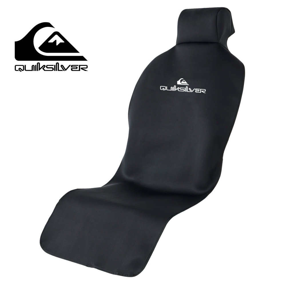 Rakuten - クイックシルバー QUIKSILVER シートカバー 車用 MW カー シート カバー MW CAR SHEET COVER QSA262701【メンズ レディース 防水 ネオプレン 耐久素材 フロント用 濡れ対応 ウェットスーツ素材 ロゴ コンパクト収納 チェアカバー サーフィン 釣り ブラック 黒】