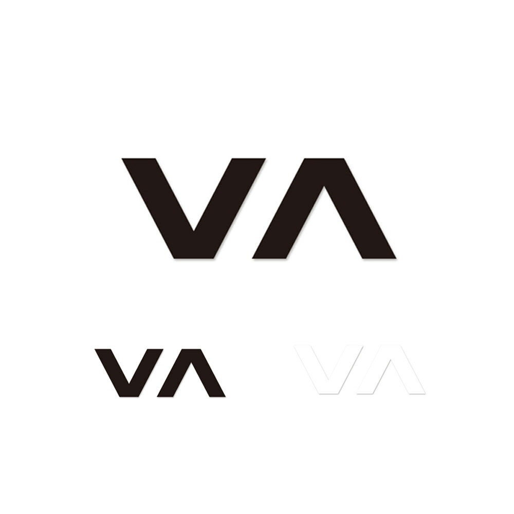 【今だけ18%OFFセール】RVCA ルーカ ルカ ステッカー VAカット スモール ロゴ カッティングステッカー デカール くり抜き シール グッズ メンズ レディース アウトドア 屋外対応 車用 バイク用 ボード用 プレゼント ブラック 黒 BLK ホワイト 白 VA CUT SMALL R00S06 1