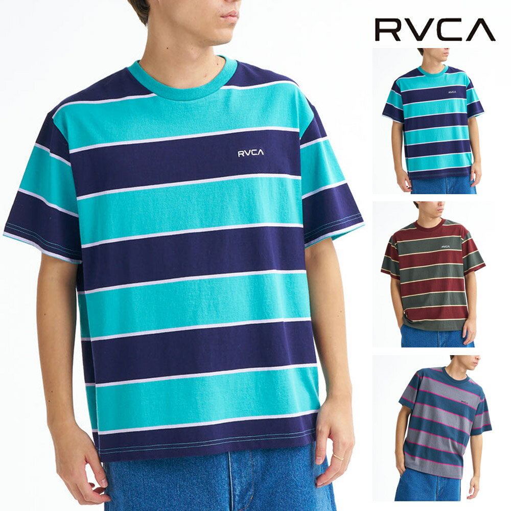 樂天商城 - ルーカ ルカ rvca Tシャツ 半袖 16/2 STRIPE SS BG041212【メンズ レディース 男女兼用 ユニセックス ボーダーTシャツ ボーダー柄 太ボーダー ストライプ柄 刺繍ロゴ サーフィン サーフスタイル】