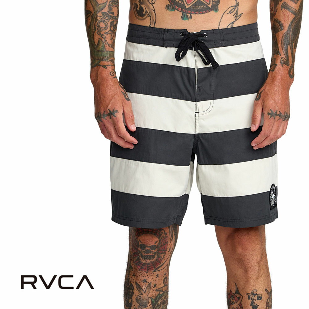 乐天商城 - ルーカ ルカ rvca ティファナ・パンサーズ Tijuana Panthers コラボ ボードショーツ 水着 MAIN TOWER TJP TRUNK 18 BG041581【メンズ 男性用 28 30 水陸両用 ANP コラボレーション ボーダー柄 サーフパンツ 白 黒】