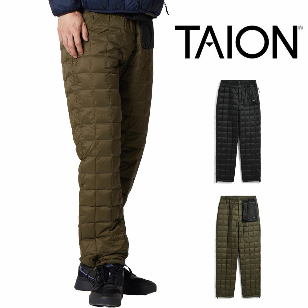 乐天商城 - 【今だけ7%OFFセール】タイオン TAION マウンテン ライト ダウンパンツ TAION-131BXMT-800【メンズ L XL 大きいサイズ】【ボトムス 暖かい パンツ 暖パン 冬用 外仕事 オシャレ かっこいい アウトドア キャンプ 軽量 軽い 暖かい 防寒 ブラック 黒】