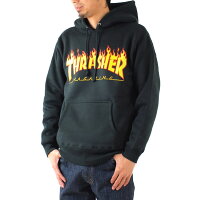 スラッシャー THRASHER フレイム クルー スウェット パーカー パーカ スエット フーディー フレイムス ファイヤー 炎 メンズ レディース ロゴ マグロゴ sk8 スケーター スケートボード ブラック 黒 定番 FLAME CREW SWEAT TH95130