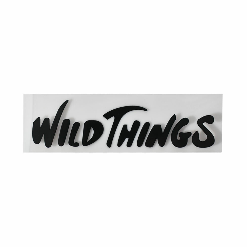 【今だけ5%OFFセール】ワイルドシングス WILD THINGS ステッカー カッティング ロゴ ステッカー 文字だけ カッティングタイプ アウトドア キャンプ メンズ レディース ブラック 黒 ホワイト 白 CUTTTING LOGO STICKER WT21262TA 3