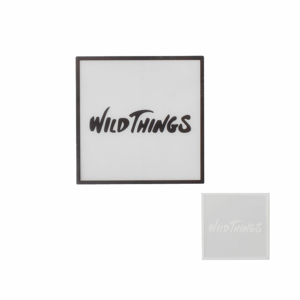 ワイルドシングス WILD THINGS ステッカー スクエアロゴ ボックスロゴ クリアタイプ 透明タイプ スマホ用 ブラック 黒 ホワイト 白 SQUARE LOGO STICKER WT21261TA