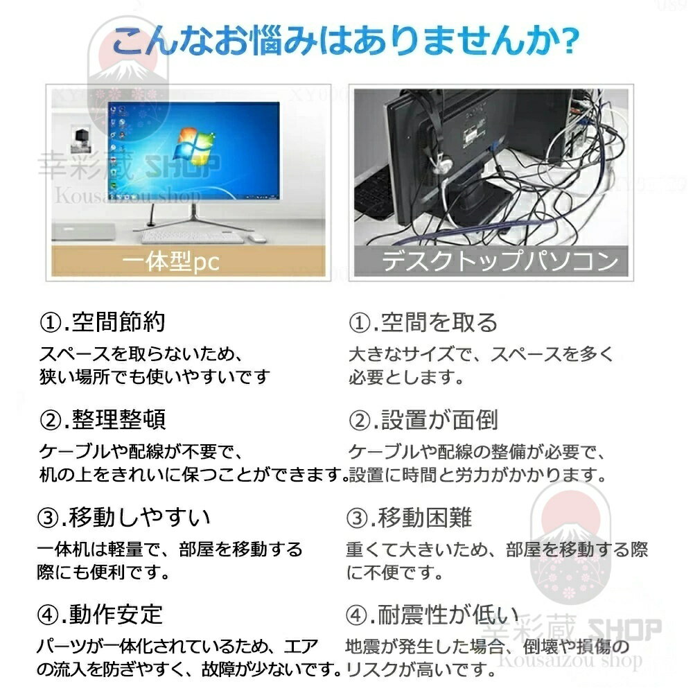 【ビジネスに最適★Office付き】デスクトップパソコン 一体型pc office付 オールイ...