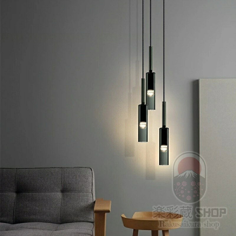 ペンダントライト ガラス おしゃれ 北欧 LED 天井照明器具 オシャレ シンプル リビング キッチン 天井直付 吹き抜け 吊り下げ 和風 和室 ワインボトル型 玄関 室内 丸棒 円柱形 天井ライト ダクトレール 引掛シーリング用 工事不要 re-17-10000007 幸彩蔵 SHOP サンプル画像2