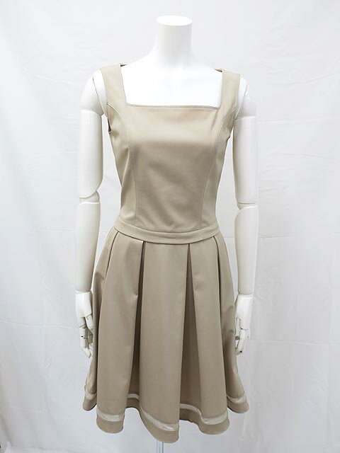 本日超得 Foxey New York フォクシーニューヨーク ワンピース 人気ブランド 膝丈 ベージュ サイズ38 結婚式 ドレス フォーマル 送料無料 最新の激安 Www Elevate In