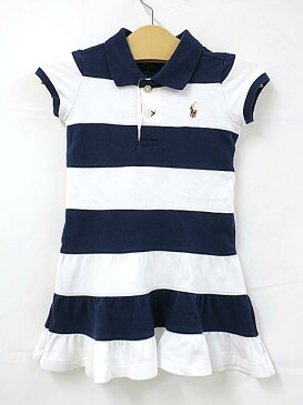 Ralph Lauren/ラルフローレン/ボーダー/ベビー服/キッズ/幼児/女の子/半袖ワンピース【中古】