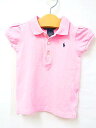 Ralph Lauren/ラルフローレン/トップス/ピンク/ポロシャツ/90センチ/女の子/チェック柄/キッズ【中古】