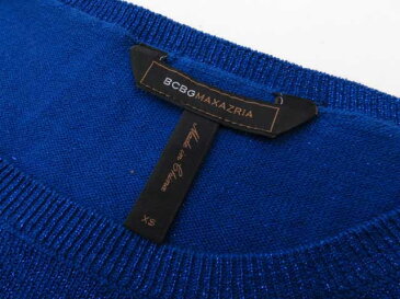 BCBGMAXAZRIA/ビーシービージーマックスアズリア/トップス/ブルー/ニット/レディース/サイズXS【中古】