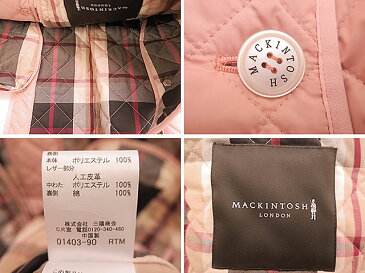 MACKINTOSH LONDON/マッキントッシュ ロンドン/ジャケット/コート/キルティング/ピンク系/美品/送料無料/38サイズ/9号/定番アイテム【中古】