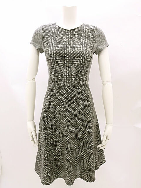 ANAYI/アナイ/ワンピース/グレー/36サイズ/半袖/シーズン問わず/ストレッチあり/オフィスなどにも/上品/大人ブランド【未使用】