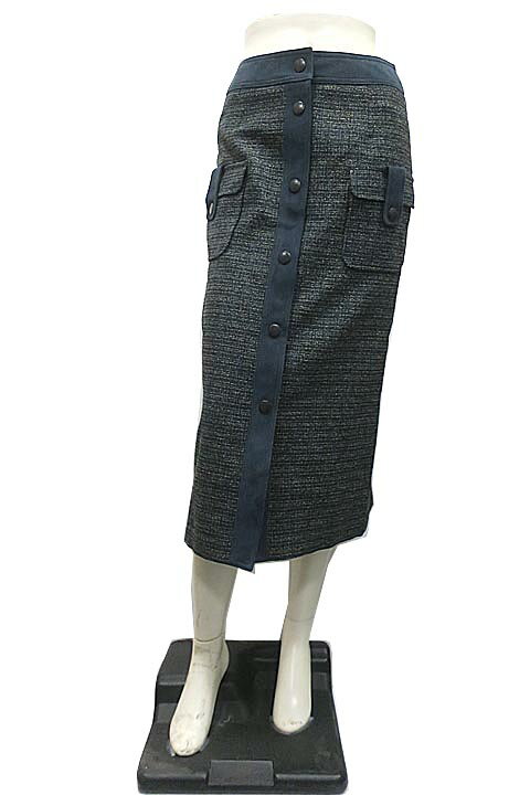 【中古】【美品】jun ashida ジュンアシダ スカート レディ—ス ウール サイズ7 美品 秋冬 日本製