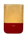 【中古】 CELINE PARIS セリーヌ スマホケース iPodケース 袋型レザーケース バイカラー
