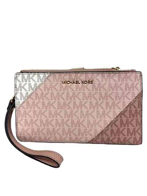 Rakuten - 【中古】 MICHAEL KORS マイケルコース 小物 財布 ダブルジップ リストレット バレエ マルチ