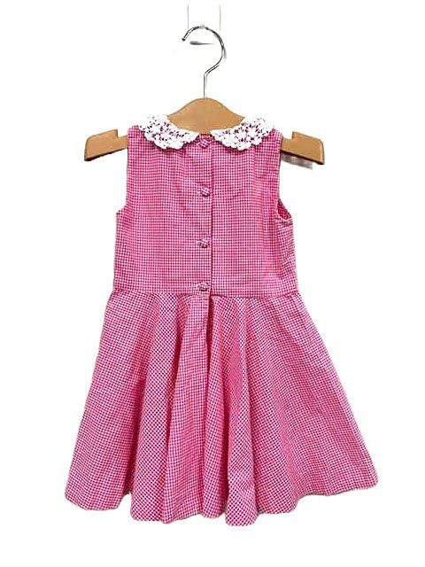 Rakuten - 【中古】RALPH LAUREN ラルフ ローレン 子供服 キッズ ワンピース 女の子 ピンク チェック パンツ付き 24M 90