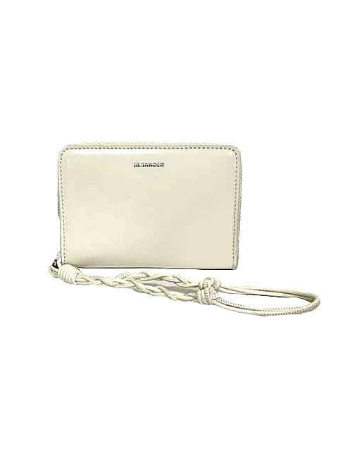 Rakuten - 【中古】JIL SANDER ジルサンダー 小物 POCKET ZIP AROUND WALLET 二つ折り財布 ラウンドファスナ オフホワイト