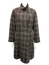 【中古】 GIANNI LO GIUDICE ジャンニロジュディチェ コート ブラウン チェック 秋冬 36サイズ Sサイズ(4)