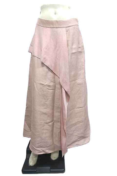 【未使用】【新古品】AGNONA アニオナ スカート レディース ピンク 109-40770002 麻混 ロング サイズ42