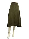 【中古】Green label relaxing グリーンレーベル リラクシング スカート カーキ ウール 36サイズ 7号 Sサイズ(4)