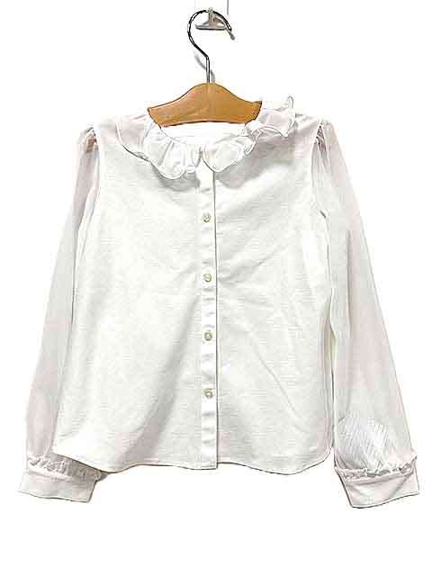 【中古】TOCCA トッカ 子供服 キッズ トップス シャツブラウス ホワイト 女の子 130cm