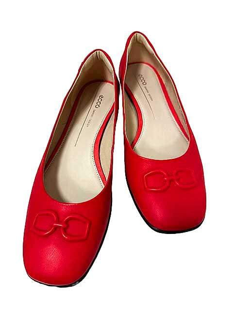 樂天商城 - 【中古】ecco エコー 靴 パンプス ピンク バレエシューズ フラットシューズ サイズ39
