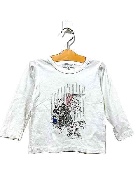 Rakuten - 【中古】agnès b. アニエスベー トップス　Tシャツ　ホワイト　4ans 綿　4歳