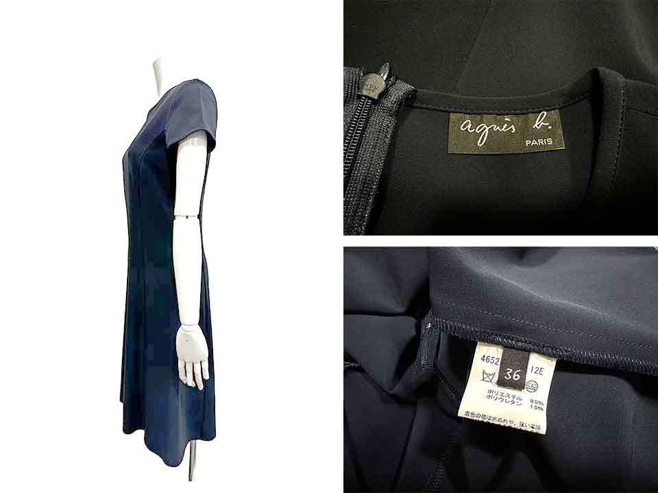 【中古】　agnès b.　アニエスベー　ワンピース　レディース　36サイズ　日本製　7号