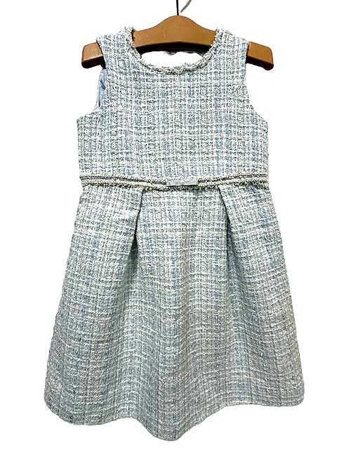Rakuten - 【中古】TOCCA トッカ 子供服 ワンピース サイズ120 ツイード ブルー