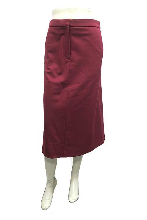 【中古】LEQUIPE レキップ スカート レディース レッド ボルドー ウール混 日本製 サイズ38