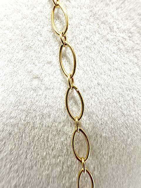 【中古】【美品】　TIFFANY＆Co. ティファニー 750YG オーバルリンクチェーン ネックレス イエローゴールド　61センチ　約3.8g