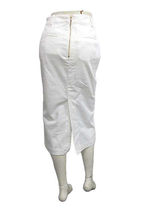 【未使用】【新古品】49AV. junko shimada 49AV.ジュンコシマダ スカート レディース ホワイト 後ろスリット サイズ38