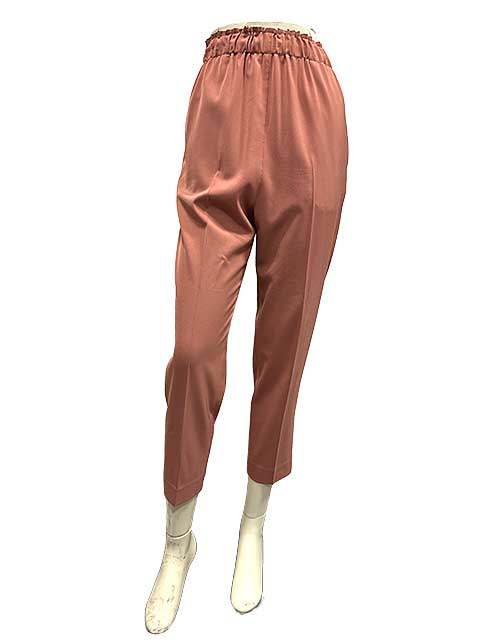 【中古】Ballsey ボールジィ パンツ レディース くすみピンク ウエストゴム 小さいサイズ サイズ32