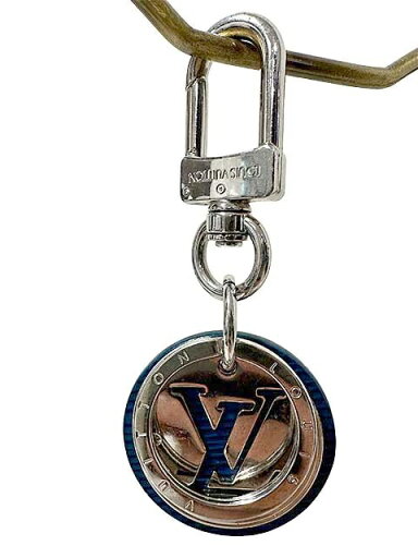 【中古】LOUIS VUITTON ルイヴィトン M61947 ポルトクレ LVサークル エピ キーリング キーホルダー シルバー×ブルー 【中古】LOUIS VUITTON ルイヴィトン M61947 ポルトクレ LVサークル エピ キーリング キーホルダー シルバー×ブルー
