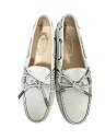 【中古】TOD'S トッズ 靴 レディース ドライビングシューズ グレー 37