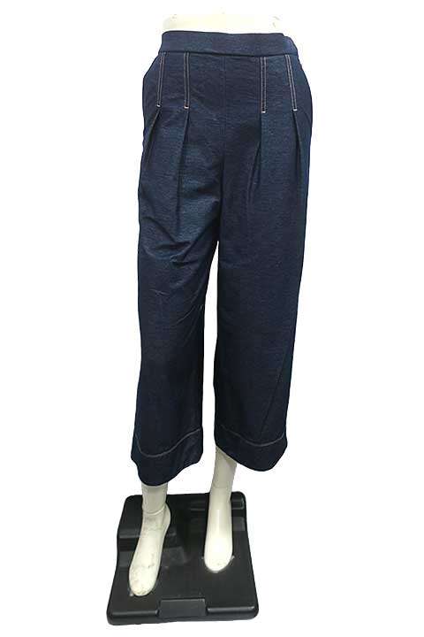 【中古】　CHRISTINA AUJARD クリスチャンオジャール パンツ サイズ7 ブルー 日本製 ワイド