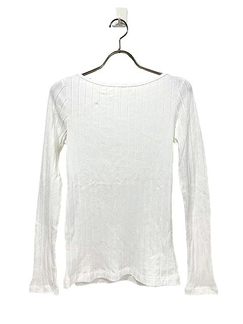 【未使用】【新古品】MACPHEE マカフィー トップス ニット カットソー レディース ホワイト コットン Sサイズ